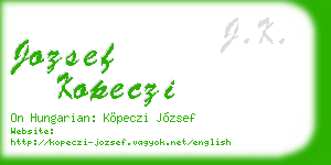 jozsef kopeczi business card